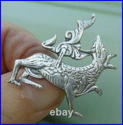 Attractive Scottish Silver Orkney Brooch Ola Gorie c. 1970s MEASHOWE DRAGON