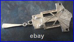 Attractive Scottish Sterling Silver Enamel Art Deco Brooch Pat Cheney / Ortak