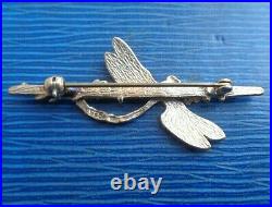 Attractive Scottish Sterling Silver & Enamel Dragonfly Brooch 925 Norman Grant
