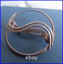 Attractive Scottish Sterling Silver SCARF Brooch Ola Gorie h/m 1989 Edinburgh