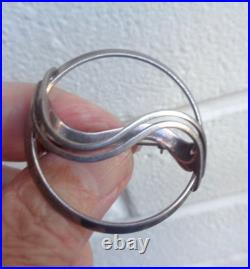 Attractive Scottish Sterling Silver SCARF Brooch Ola Gorie h/m 1989 Edinburgh