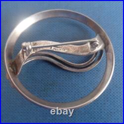 Attractive Scottish Sterling Silver SCARF Brooch Ola Gorie h/m 1989 Edinburgh