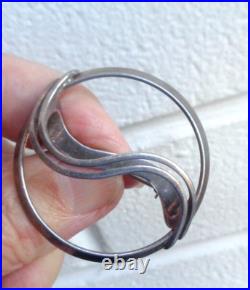 Attractive Scottish Sterling Silver SCARF Brooch Ola Gorie h/m 1989 Edinburgh