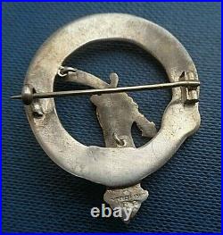 Attractive Sterling Silver Scottish Brooch or Badge c. 1940/50s Clan Ewing