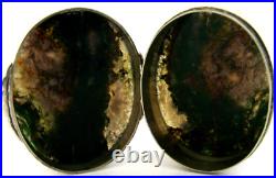 BEAUTIFUL SCOTTISH STERLING SILVER AGATE SNUFF BOX c1850 STUNNING ANTIQUE 64g