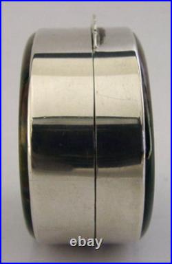 BEAUTIFUL SCOTTISH STERLING SILVER AGATE SNUFF BOX c1850 STUNNING ANTIQUE 64g
