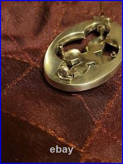 BROOCH vintage or antique sterling silver brooch with Scottish agates damaged