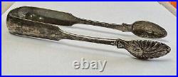 Beautiful Antique 1892 SCOTTISH Solid Sterling Silver GLASGOW Sugar Tongs 55gms