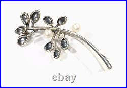 Beautiful Scottish Ola Gorie Orkney Silver Cloudberry White Pearl Brooch