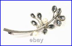 Beautiful Scottish Ola Gorie Orkney Silver Cloudberry White Pearl Brooch