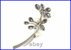 Beautiful Scottish Ola Gorie Orkney Silver Cloudberry White Pearl Brooch