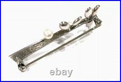 Beautiful Scottish Ola Gorie Orkney Silver Cloudberry White Pearl Brooch