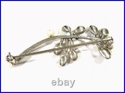 Beautiful Scottish Ola Gorie Orkney Silver Cloudberry White Pearl Brooch