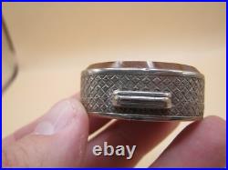 Birmingham 1881 Sterling Silver Snuff Box With Scottish Banded Agate Cover
