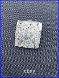 Birthday Silver Jewellery Pendant Brooch Flower Seed Scottish Square Ola Gorie