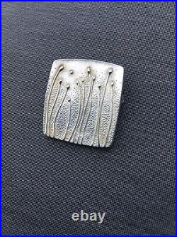 Birthday Silver Jewellery Pendant Brooch Flower Seed Scottish Square Ola Gorie