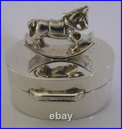Boxed Mint Scottish Sterling Silver Rocking Horse Box 2004 Links