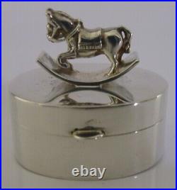 Boxed Mint Scottish Sterling Silver Rocking Horse Box 2004 Links