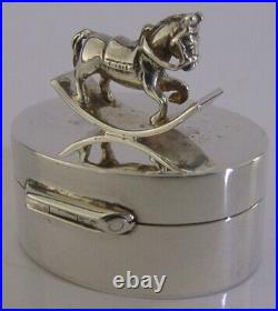 Boxed Mint Scottish Sterling Silver Rocking Horse Box 2004 Links