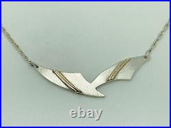 CF Studio Studio Crafted Scottish Sterling Silver & Gold Modernist Necklace 17
