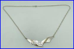 CF Studio Studio Crafted Scottish Sterling Silver & Gold Modernist Necklace 17