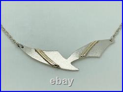 CF Studio Studio Crafted Scottish Sterling Silver & Gold Modernist Necklace 17