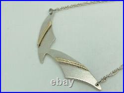 CF Studio Studio Crafted Scottish Sterling Silver & Gold Modernist Necklace 17