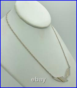 CF Studio Studio Crafted Scottish Sterling Silver & Gold Modernist Necklace 17