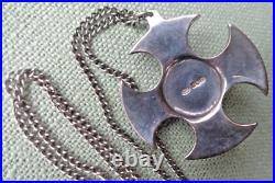 Caithness Glass Silver Pendant Scottish Sterling Celtic Cross 1972 73 74 78 81