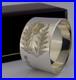 Cased Mint Sterling Silver & Gold Scottish Thistle Napkin Ring 1977