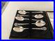 Cased Set Of 5 Scottish Sterling Silver Rat Tail Pattern Tea Spoons (glas 1903)