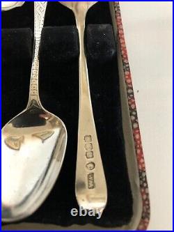 Cased Set Of 6 Scottish Sterling Silver Teaspoons (glasgow 1882)