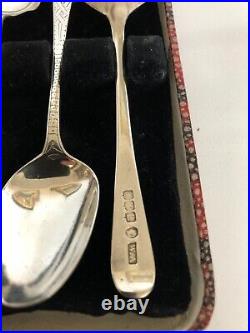 Cased Set Of 6 Scottish Sterling Silver Teaspoons (glasgow 1882)