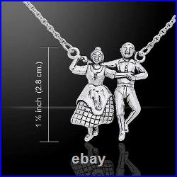 Celtic Scottish Dancer. 925 Sterling Silver Necklace by Peter Stone Fine Jewelry
