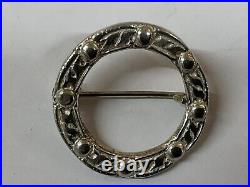 Collection Of 7 Sterling Silver Scottish Penannular/Celtic Vintage Brooch's