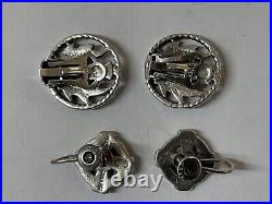 Collection Of Vintage Sterling Silver Scottish Iona Brooch, Earrings