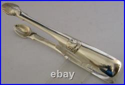 DUNDEE SCOTTISH PROVINCIAL STERLING SILVER SUGAR TONGS c1820 WILLIAM CONSTABLE