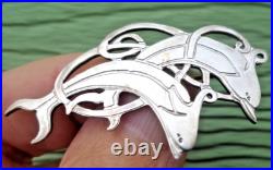 Dolphin Brooch Sterling Silver Scottish 1990s Hebridean Jewellery South Uist