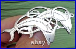 Dolphin Brooch Sterling Silver Scottish 1990s Hebridean Jewellery South Uist