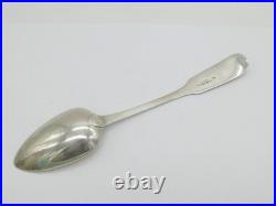 Dundee Scottish Provincial Sterling Silver Tablespoon Antique Georgian c1820