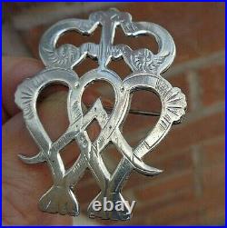 EARLY Orkney Sterling Silver Scottish Luckenbooth Brooch h/m 1967 Ola Gorie