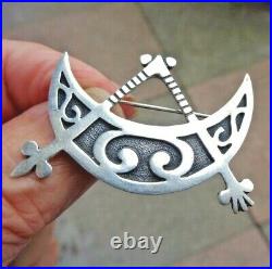 EARLY Scottish Sterling Silver Orkney Brooch Ola Gorie h/m 1970 & 79 Edinburgh