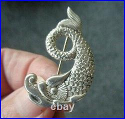 Early Scottish Silver Iona Sea Serpant Brooch h/m 1967 John Hart