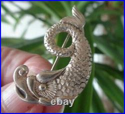 Early Scottish Silver Iona Sea Serpant Brooch h/m 1967 John Hart