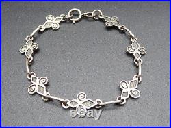 Early Vintage Ortak Malcolm Gray Scottish Sterling Silver Skara Brae Bracelet