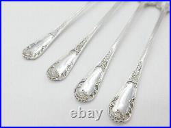 Edwardian Scottish Set of Four Sterling Silver Dessert Forks 1902 Glasgow