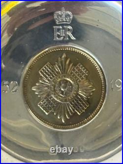 Elizabeth II 1952-1977 Silver Jubilee Sterling Silver Coin Dish Thistle Nickel
