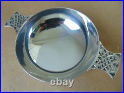 Excellent Scottish Sterling Silver Celtic Quaich Glasgow 1985