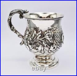 FINE SCOTTISH GEORGE IV STERLING SILVER CHRISTENING MUG Edinburgh 1826