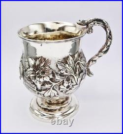 FINE SCOTTISH GEORGE IV STERLING SILVER CHRISTENING MUG Edinburgh 1826